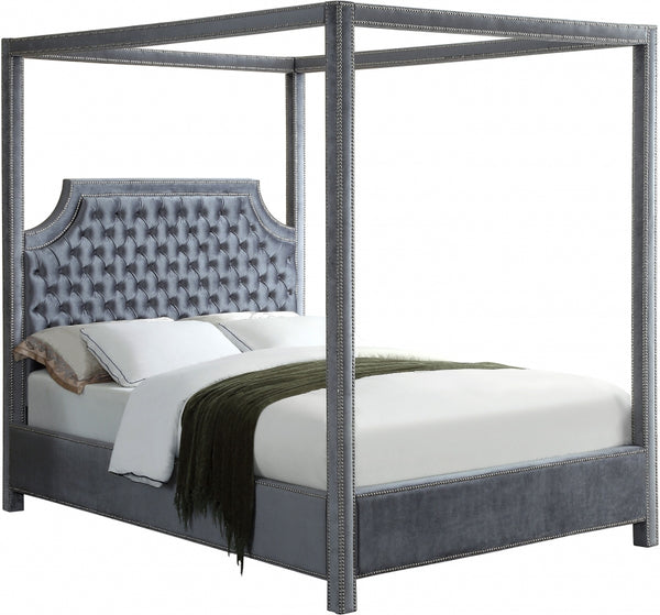 Rowan Velvet Canopy Bed