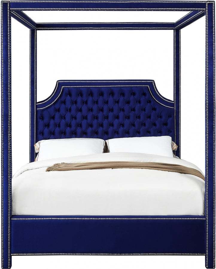 Rowan Velvet Canopy Bed