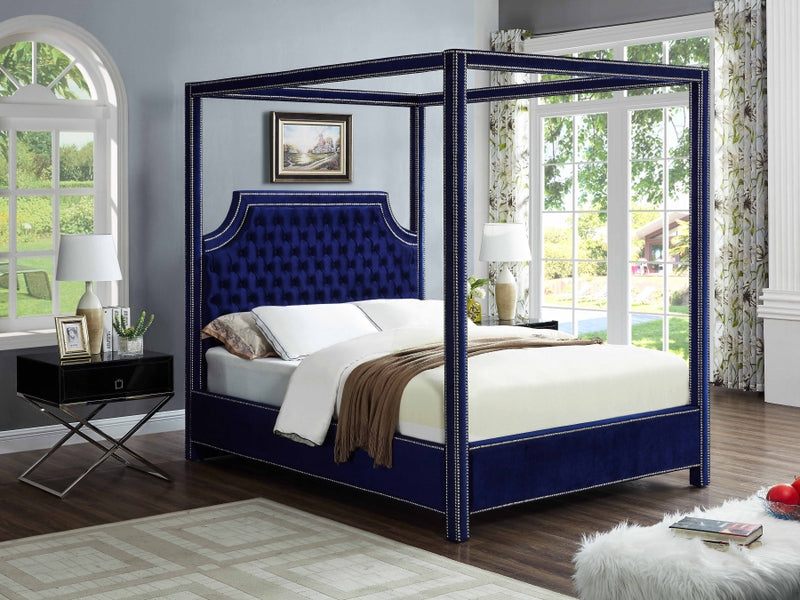 Rowan Velvet Canopy Bed