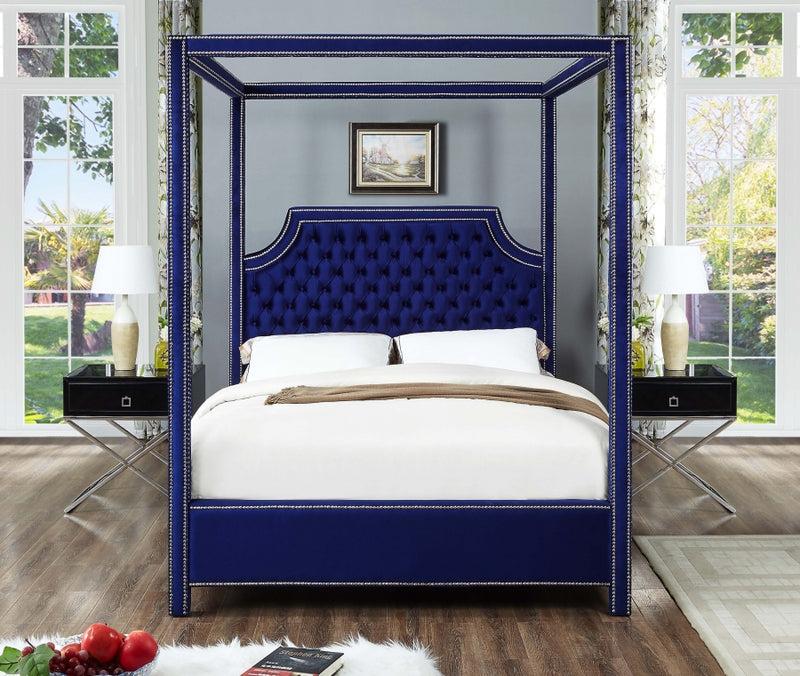 Rowan Velvet Canopy Bed