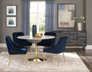 Mero 50inch Round Dining Table Marble & Gold