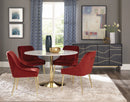 Mero 50inch Round Dining Table Marble & Gold