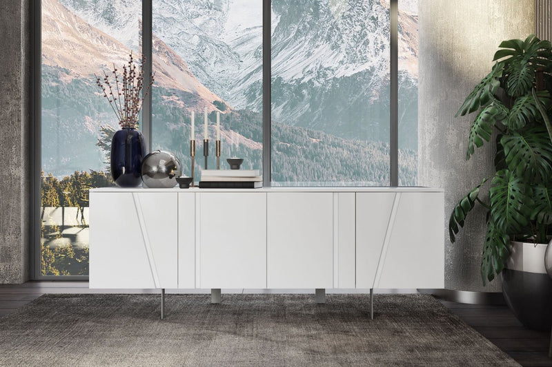 Modrest Mario - Modern White Veneer Buffet