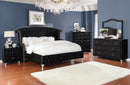 Deanna Tufted Upholstered Bed Black