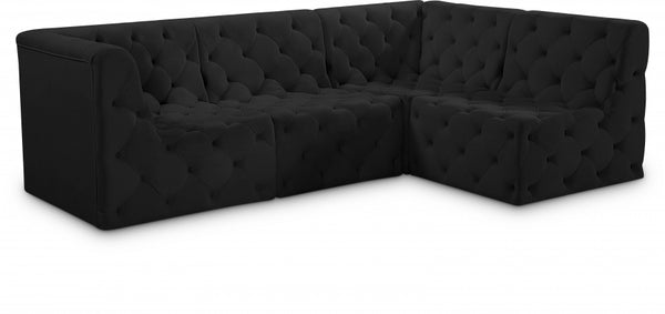 Tuft Velvet Modular 4 Piece Sectional