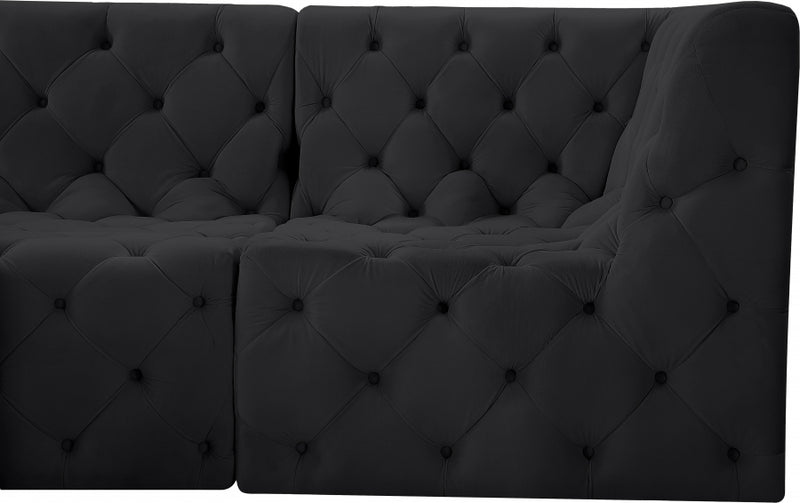 Tuft Velvet Modular 5 Piece Sectional