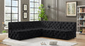 Tuft Velvet Modular 5 Piece Sectional