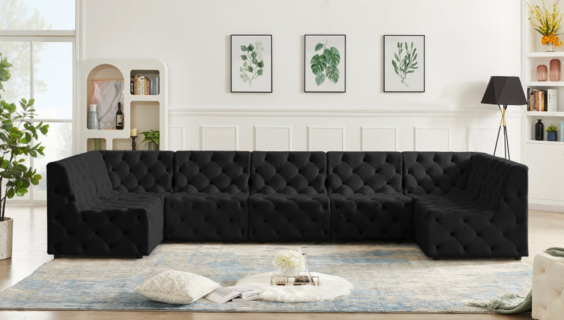 Tuft Velvet Modular 7 Piece Sectional