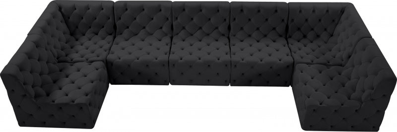 Tuft Velvet Modular 7 Piece Sectional