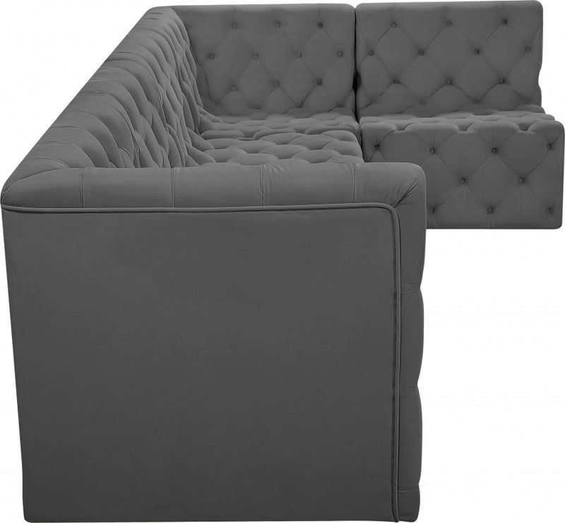 Tuft Velvet Modular 5 Piece Sectional