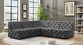 Tuft Velvet Modular 5 Piece Sectional