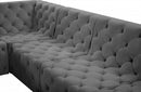 Tuft Velvet Modular 6 Piece Sectional