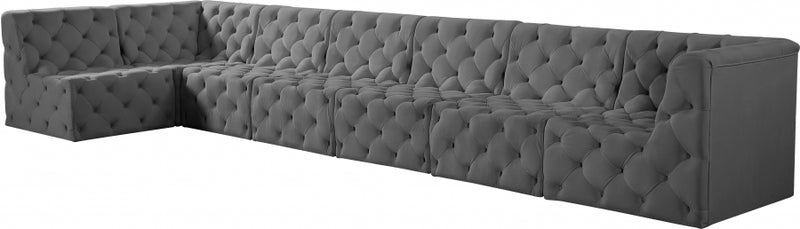 Tuft Velvet Modular 7 Piece Sectional