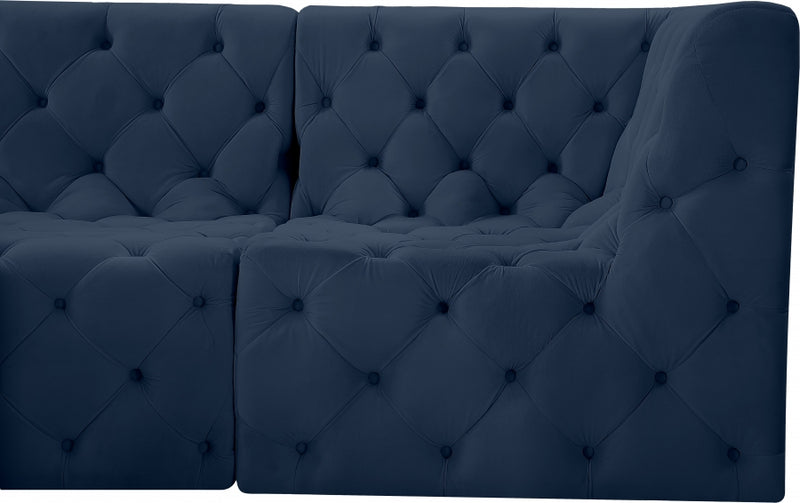 Tuft Velvet Modular 5 Piece Sectional