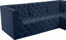 Tuft Velvet Modular 5 Piece Sectional