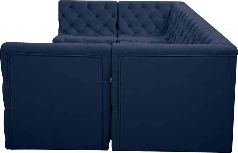 Tuft Velvet Modular 6 Piece Sectional