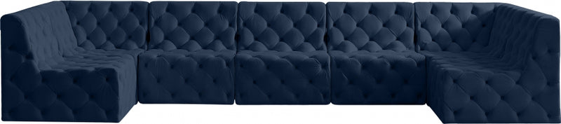 Tuft Velvet Modular 7 Piece Sectional