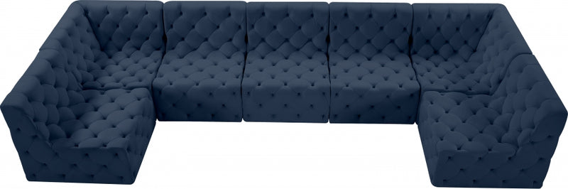 Tuft Velvet Modular 7 Piece Sectional