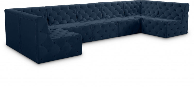 Tuft Velvet Modular 7 Piece Sectional