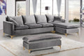 Naomi Velvet Reversible Sectional - hollywood-glam-furnitures