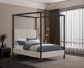 James Linen Textured Fabric Bed
