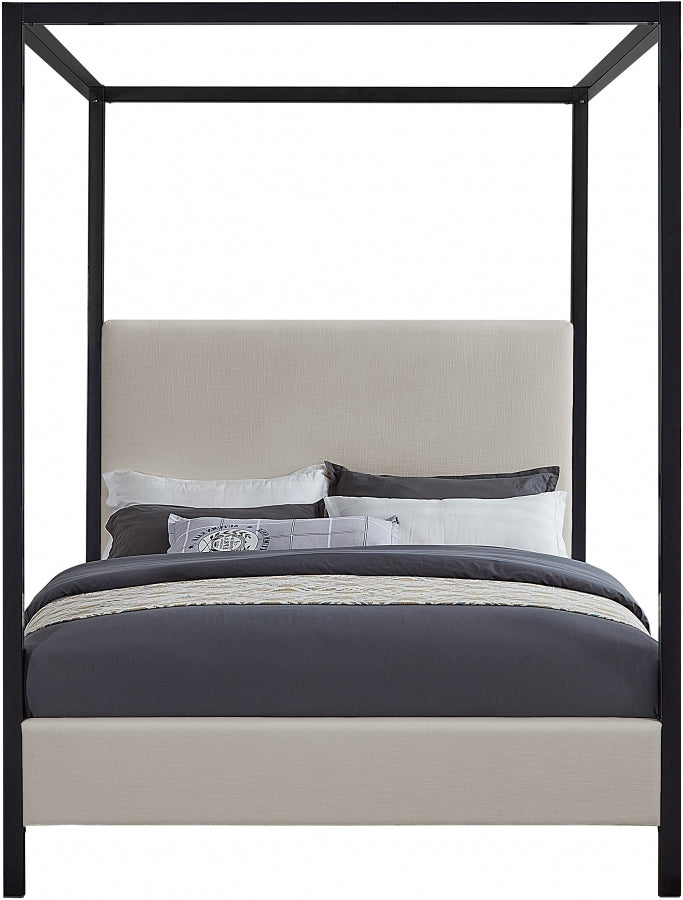 James Linen Textured Fabric Bed
