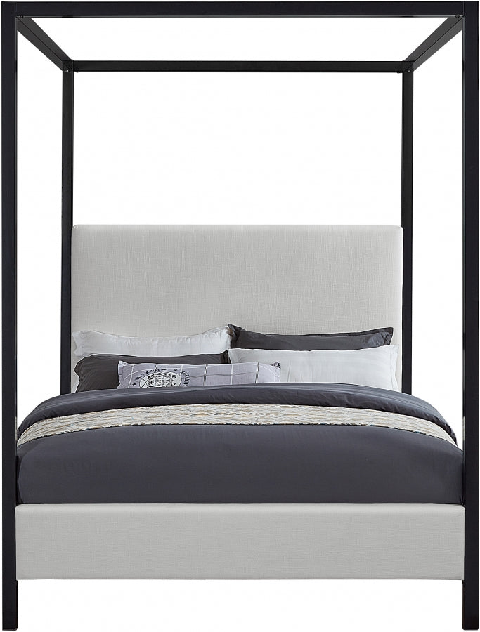 James Linen Textured Fabric Bed