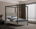 James Linen Textured Fabric Bed