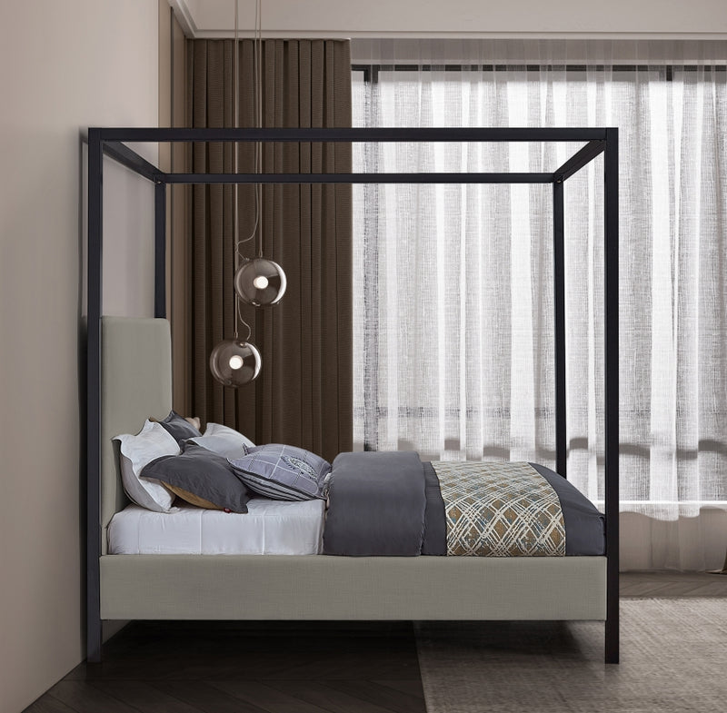 James Linen Textured Fabric Bed