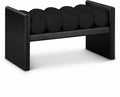 Waverly Boucle Fabric Black Bench