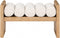 Waverly Boucle Fabric Natural Bench