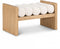 Waverly Boucle Fabric Natural Bench