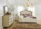Antonella Upholstered Tufted Bed Ivory And Camel