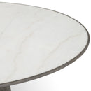 Skye Round Dining Table-White Marble
