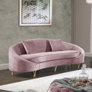 Serpentine Velvet Sofa