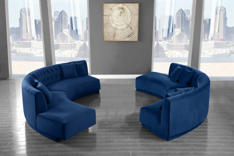 Kenzi Velvet 2 Piece Sectional
