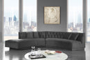 Kenzi Velvet 2 Piece Sectional