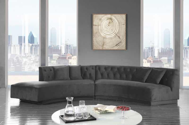 Kenzi Velvet 2 Piece Sectional