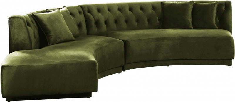 Kenzi Velvet 2 Piece Sectional