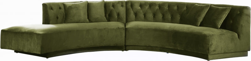 Kenzi Velvet 2 Piece Sectional