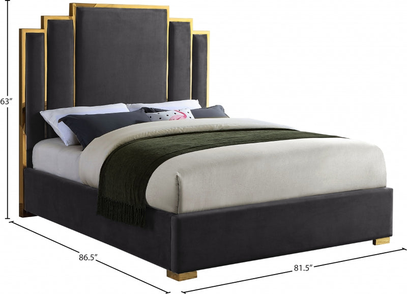 Hugo Velvet Bed