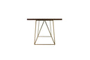 Modrest Marcia Modern Tobacco & Antique Brass Dining Table