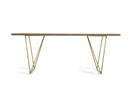 Modrest Marcia Modern Tobacco & Antique Brass Dining Table