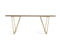 Modrest Marcia Modern Tobacco & Antique Brass Dining Table