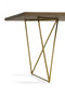 Modrest Marcia Modern Tobacco & Antique Brass Dining Table
