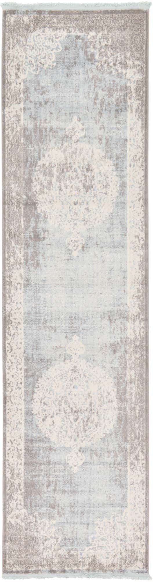 Light Blue 2' 7 x 10' New Classical Runner Rug