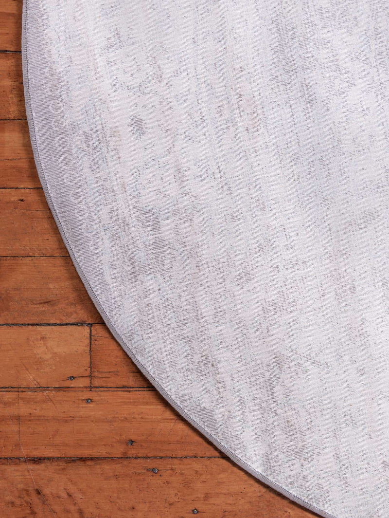 Light Blue New Classical Round Rug