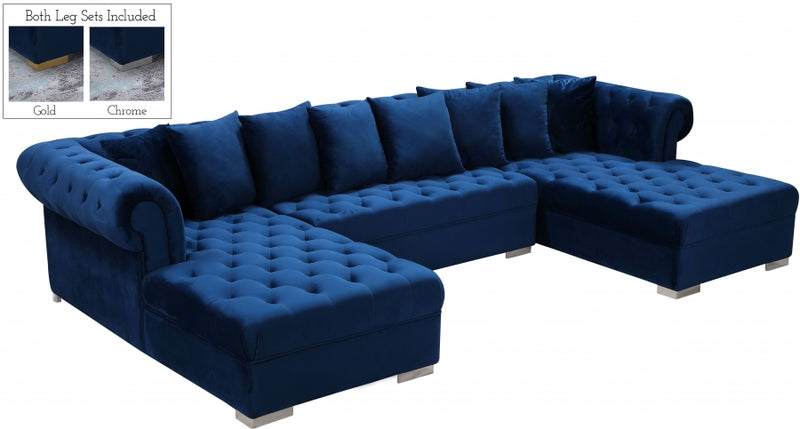 Presley 3 Piece Velvet Sectional