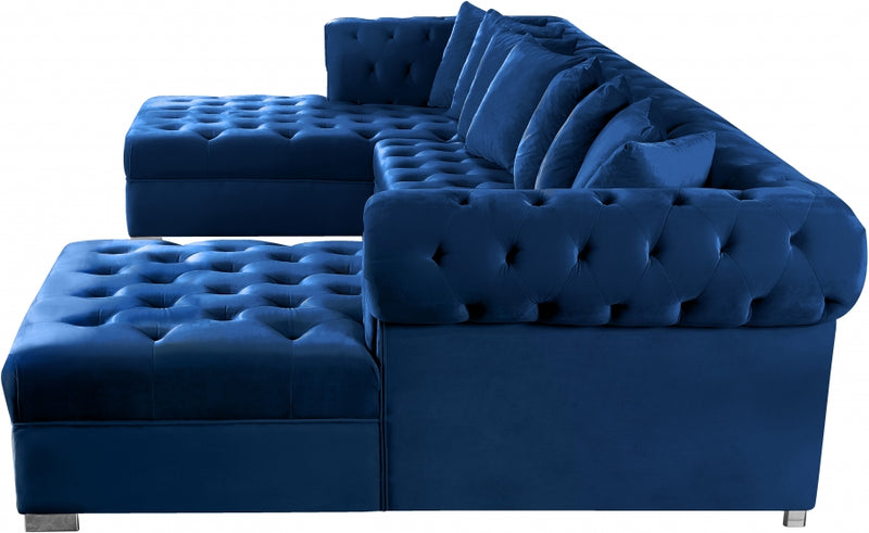 Presley 3 Piece Velvet Sectional