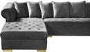 Presley 3 Piece Velvet Sectional